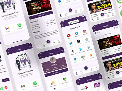 Microjobs Rewards App UI app ui design microjob on demand app rewards app ui ui design