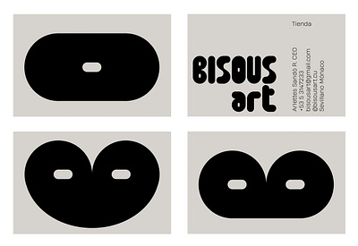 Bisous art branding collage design logo