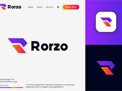 Rorzo | Software Company Logo Design app brand identity branding flat logo graphic design illustration logo minimalist logo vector