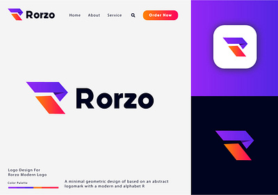 Rorzo | Software Company Logo Design app brand identity branding flat logo graphic design illustration logo minimalist logo vector