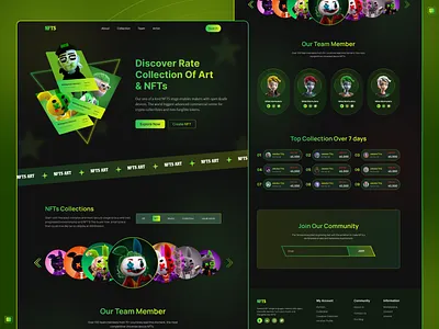 NFT Landing Page app crypto graphic design landing page nft nftlanding page nfts ui ui design ui ux web design website design