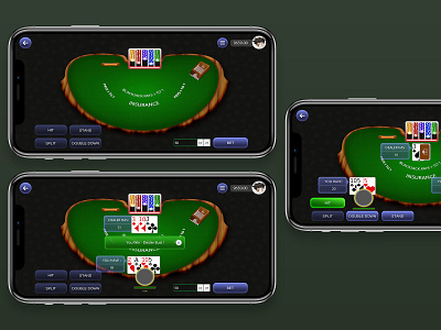 Mobile Game - BlackJack game design graphics design mobile game design ui design