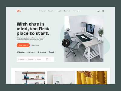 Productive home| e-commerce | 🏡 creative design e commerce ecommerce ecommerce shop furniture app landing page online shop product shop ui ux web website website design