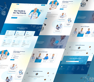 Medical Landing Page appointment doctor appointment health healthcare hospital medical medical home page medical landing page medical mockups mockups uiux web design