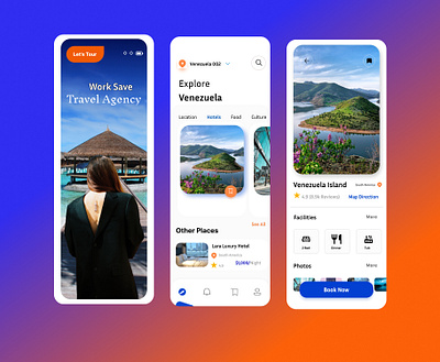 Travel agency figma graphic design product design typography ui ux