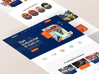 Industry Website design factory industry industry theme machinery manufacturing minimal ui ux web website