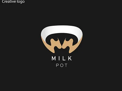 Milk Pot Logo Design art brand branding business logo creative logo design designer graphic design graphic designer illustration illustrator logo logo design logodesigns logos milk milk pot project typography vector