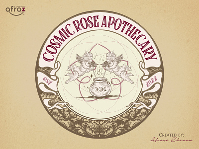 Cosmic rose adobe illustrator beautiful logo branding cosmic cupid design graphic design illustration logo rose vector