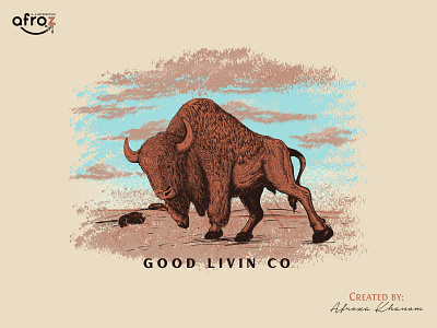 Illustration good livin co adobe illustrator beautiful logo branding bull design illustration logo ox sketch vector