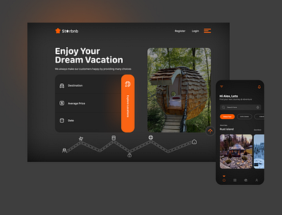 Starbnb travel traveltour ui ux