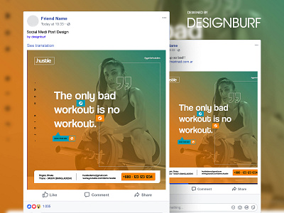 Social Media Post Design - Banner - Advertising banner design branding clean banner design graphic design gym social media logo social media social media design social media post ui ui design
