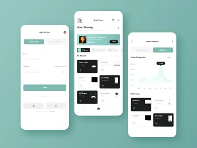 Lite - Smart Home Apps app apps graphic design mobile smart home ui uiux user interface