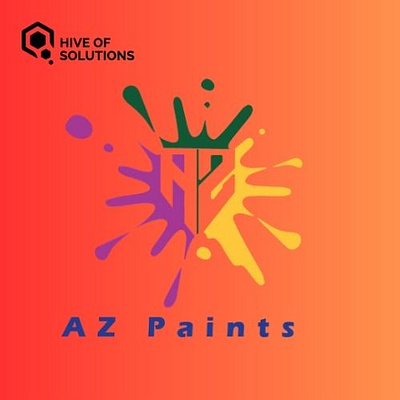 Logo for AZ Paints Designed By: Hive of Solutions azpaints branding graphic design hiveofsolutions identity logo