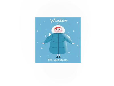 Winter is the best season design illustration winter
