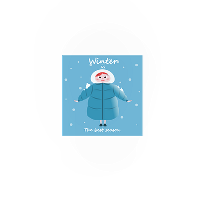 Winter is the best season design illustration winter