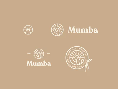 Mumba Logotype baby logo branding design favicon illustration illustration logo lettermark logo logo design logotype sun logo vector