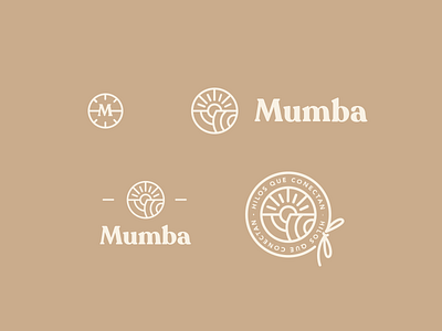 Mumba Logotype baby logo branding design favicon illustration illustration logo lettermark logo logo design logotype sun logo vector