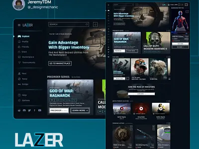 Explore Dashboard for Gaming Ecosystem gamefi gaming prototyping ui web3