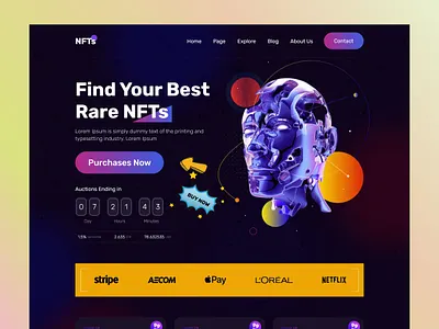 NFT Marketplace Website Design app branding design graphic design illustration landing pgae logo nft nft apps nft landing pgae nft mobile app nft website nfts popular popular nft typography ui ux vector website