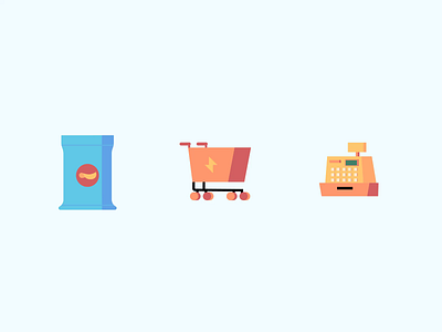 Grocery Icon Set Animation animation branding design flat illustration gif graphic design grocery icon illustration json lottie lottiefiles motion graphics ui uiux vector