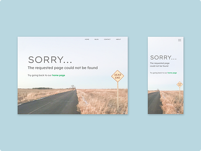 404 Error page