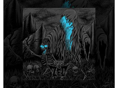 Steal the soul album cover art artwork branding cover music darkart design digital drawing ghost graphic design hand drawn illustration illustrator procreate skull art style t shirt