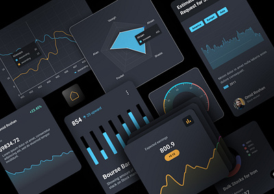 Components for Fintech Dashboard component crypto cryptodashboard dashboard designsystem icon ui ux webdesign website