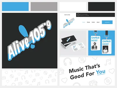Alive 105 - Branding brand identity branding design graphic design logo radio vector