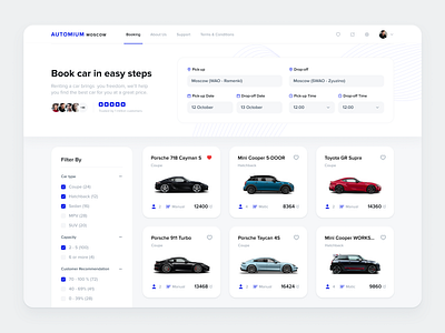 Landing Page auto car cars landing landing page ui ux vehicle web