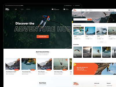 Adventure Booking Web Application Activities, tours activity adventure app appdesign booking design fun online booking tickets tour travel ui uiux