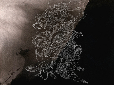 【顺】西方广目天王-Spyan-mi-bzan buddhism design fashion illustration ui ux 西方广目天王 spyan mi bzan 设计