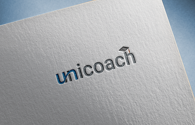 Unicoach logo design another version 3d blue and orange logo design branding cool logo design creative logo design education logo design graphic design icon based education logo design latter based logo design learning management system logo logo illustration moodle logo school logo design university logo design