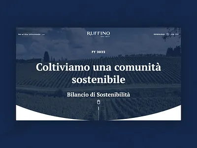 Ruffino - Bilancio di Sostenibilità 2022 annual report company lets play sustainability report ui ui design visual design web design website