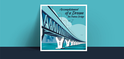 Padma Bridge Illustration artwork bridge illustration design digital illustration flat illustration illustration digital landscape minimal nature river vector