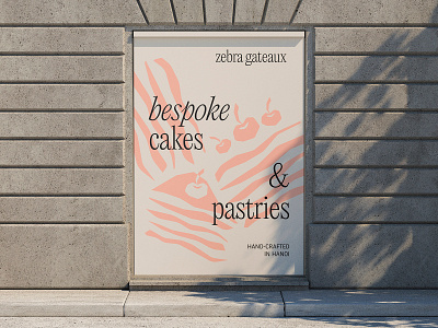 Zebra Gateaux bakery brand identity branding cake graphic design identity logo minimal poster poster design visual