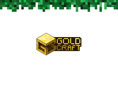 GOLD CRAFT / Minecraft video game server 3d animation branding design game logo gc logo geometric logo graphic design illustration logo logo design minecraft minecraft logo pixel pixel art pixel logo typography ui ux vector