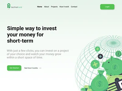 Techne Fund - Welcome page - hero branding graphic design ui