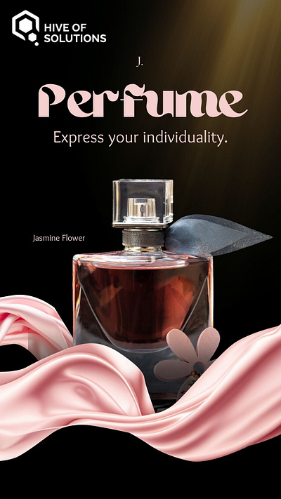 Perfume Banner for J. Designed By: Hive of Solutions 3d animation branding graphic design hiveofsolutions logo motion graphics ui