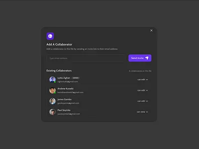 Add a Collaborator design ui ux