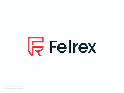 Felrex Logo abstract logo app branding brandmark colorful logo design felrex graphic design icon identity illustration illustrator letter f letter r lettermark logo modern modernlogo