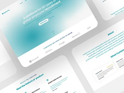 People Flow Landing Page figma inspiration landing page landing page minimal mint green redesign ui website