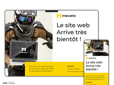 Coming Soon Web Design-Mecano | Kost Digital coming soon creation de site web design minimaliste elementor kost digital landing page site web ui design web design