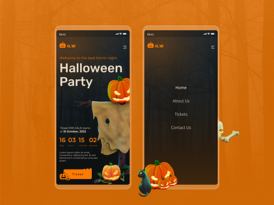 Halloween design graphic design halloween illustration ui ui designer uiux ux web design