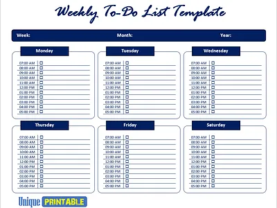 Easy To Use Weekly To Do List Template Word design development tool editable templates free templates graphic design printable template printable templates schedule template template templates work schedule template