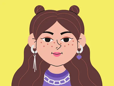 Meet my new profile picture ✨ 2d branding cartoon character cute design flat funny girl graphic design illustration people profile picture vector