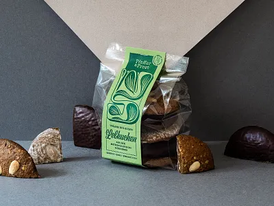 Pfeffer Frost – Lettering for Packaging – Vegan Lebkuchen brushes design food graphic design lettering letterpress packaging paper sustainable