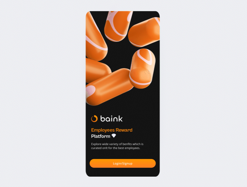 Interaction UI - Baink Employees Rewarding Platform after effects bank ui dark mode ui dark ui interaction design micro interactions simple interactions