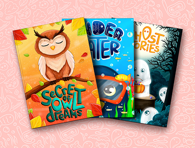 Cover design book book illustration character children children illustration cover cover design design forest ghost illustration illustrator owl penguin photoshop sea
