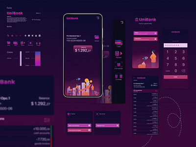 Banking app app branding design graphic design logo typography ui vector