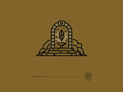 Archway design illustration illustrator linework minimal monoline vector